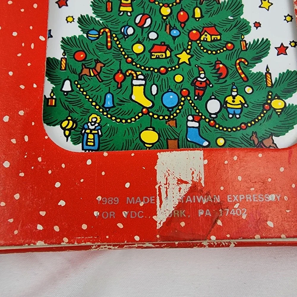 Vintage Christmas Goose Tree Bear Trivet Set Of 4 Country Decor Ceramic‎ Coaster